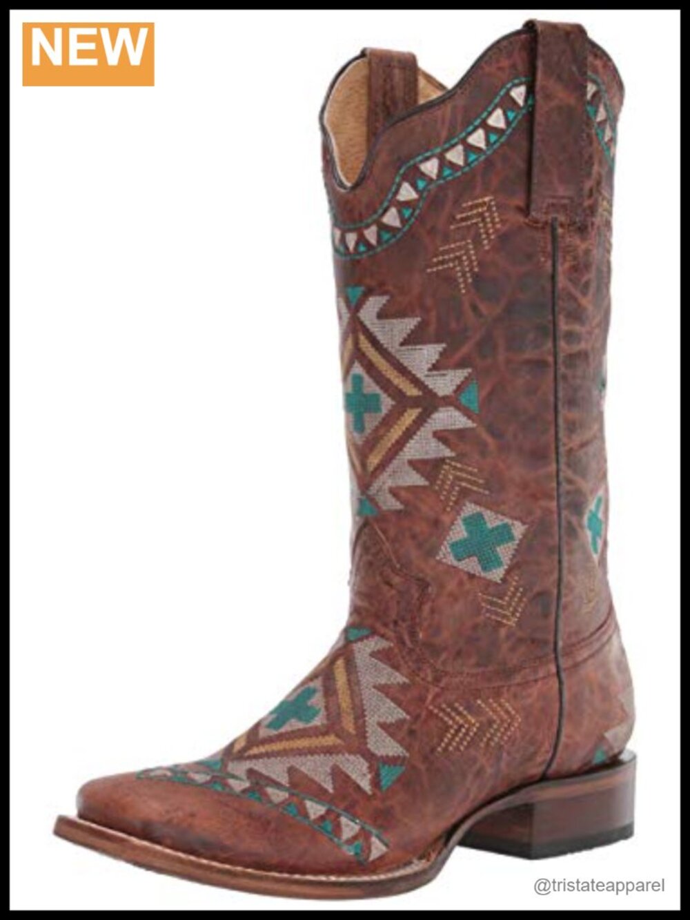 Embroidered Faux Leather Mid-Calf Slip-On Boots with Padded Insole